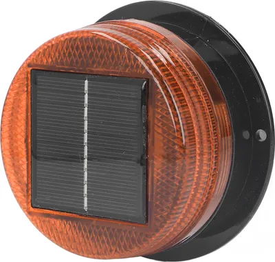 Obrázek produktu pro Solární výstražné stroboskopické světlo 6 vysoce jasných korálků vodotěsné stavební výstražné zábleskové světlo žluté světlo
