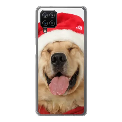 Produktbild von MuchoWow® Handyhülle Schutzhülle Hülle für Samsung Galaxy A12 Hund - Lustig - Lachen - Kinder - Jungen - Mädchen Silikon Softcase Handy Hülle - Bild