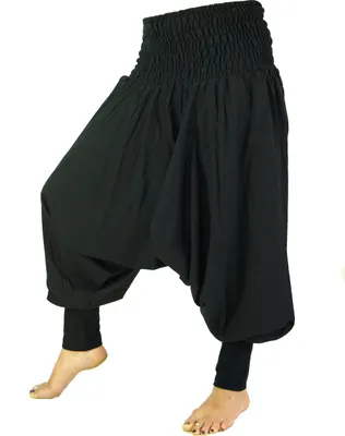 Produktbild von Aladinhose,Yogahose, Pluderhose, Pumphose - Schwarz, Damen, Baumwolle, Hosen