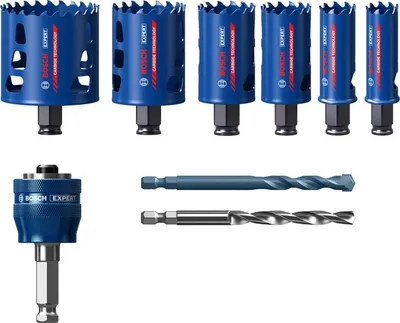 Produktbild von EXPERT Multi Material Lochsägen-Set, 22/25/35/40/51/68 mm, 9-tlg.