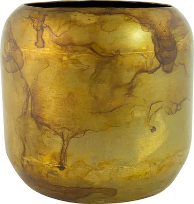 Produktbild von Ter Steege Blumentopf dekorativer Metalltopf, altkamelbraun, D 12 cm, H 12 cm