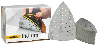 Produktbild von Mirka Schleifdreieck Iridium 100x152x152 mm 36-Loch Klett Korn 180