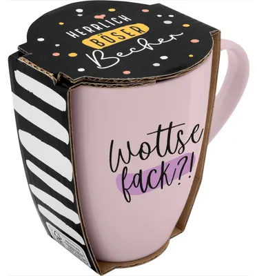 Produktbild von Tasse Motivdruck 'Wottsefack?!', mit Banderole