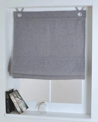 Obrázok produktu pre Zatemňujúca rolovaná clona so závesmi, sivá, 80 x 130 cm