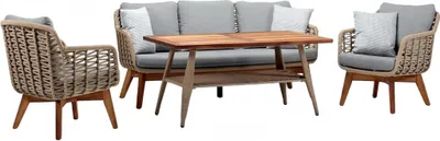 Produktbild von Gartenmöbel Sitzgarnitur Sofa Couch Polster Garten Terrasse Möbel Sitzgruppe