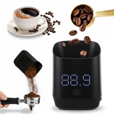 Kaffeewaage digital, 0,1 g, USB-C, IPX4, schwarz, 400 mAh