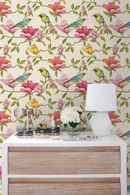 Produktbild von Coloray Fototapete 104x70 cm An Einer Wand Latex Latextapete - Floralbirds.