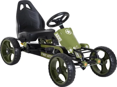Obrázek produktu pro Dětská motokára - šlapací motokára - od 3 let - brzda - 4 kola - do 35 kg - zelená