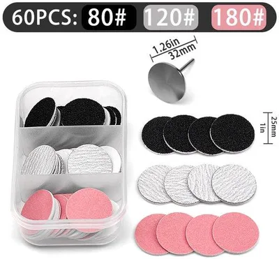 Imagen del producto de Discos de lija con cerdas metálicas, para eliminar células muertas, eliminar ectar o pulir (grano #80, #150, #240).