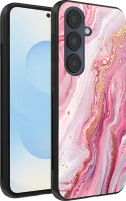 Produktbild von Smartphonica Handytasche Geeignet für Samsung Galaxy S25 mit Marmordruck - TPU zurück Abdeckung Fall Marmor Design - Pink
