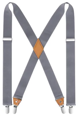 Immagine prodotto di Bretelle elastiche a forma di X per uomo, con 4 clip
