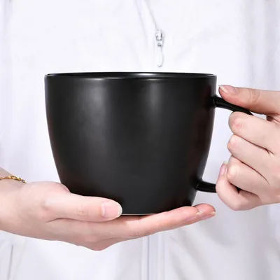 Immagine prodotto di Tazza in Vetroceramica grande, 850 ml, finitura opaca nera