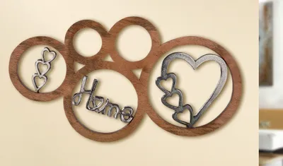 Immagine prodotto di GILDE Oggetto da parete Home - marrone - H. 30cm x L. 55cm