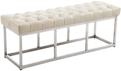 Obrázok produktu pre Lavica Amun v imitácii kože E120 krémová