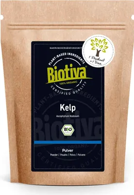 Produktbild von Biotiva Kelp Pulver, 100g aus biologischem Anbau