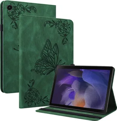 Produktbild von Samsung Galaxy Tab A11 Plus Hülle - Coverup Schmetterling & Blumen Klapphülle - Grün