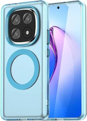 Zdjęcie produktu dla Magnetyczne etui na telefon, ultracienkie, odporne na uderzenia, matowe i przezroczyste, niebieskie