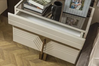 Produktbild von Garnitur Schlafzimmer Doppelbett Bett Nachttische 4tlg Grau Schrank