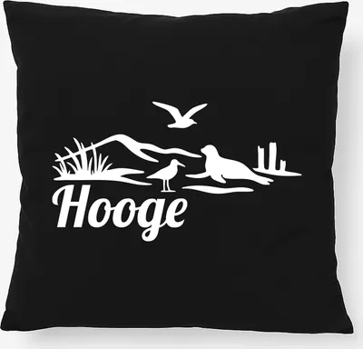 Produktbild von Huuraa Kissen Hooge Strandmotiv 40x40cm mit Füllung Black Baumwolle Dekokissen Geschenkidee