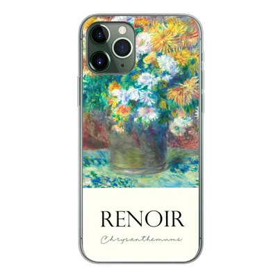 Produktbild von MuchoWow® Handyhülle Schutzhülle Hülle für iPhone 11 Pro Renoir - Chrysantheme - Gemälde Silikon Softcase Handy Hülle - Handy