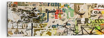 Produktbild von Bild auf Leinwand - Leinwandbild - Graffiti modern - 160x50cm - Wand Bild - Wanddeko - Wandbilder - Leinwanddruck - Bilder - Kunstdruck - Wanddekoration - Leinwand bilder - Wandkunst - AB160x50-3520