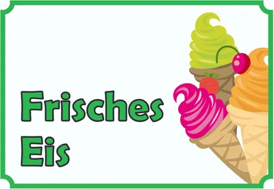 Produktbild von Frisches Eis Schild A2 (420x594mm)