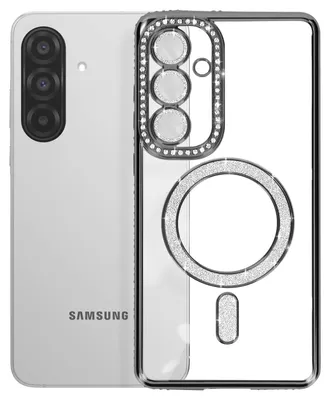 Produktbild von Avizar, MagSafe Hülle mit Strassrahmen für Samsung Galaxy A37, Schwarz