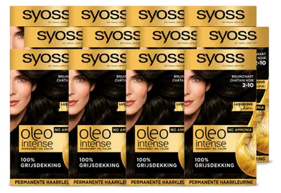 Image de 12 x SYOSS Oleo Intense 2-10 Coloration permanente pour cheveux - Brun noir - Pack avantage - 12 pièces