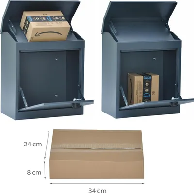 Produktbild von Briefkasten Paketbox Grau