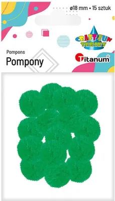 Produktbild von Grüne Pompons 18mm 15 Stück Titanum