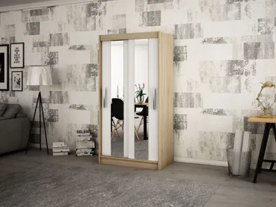 Zdjęcie produktu dla MINIO szafa 100 cm POLE dąb sonoma / biały matowy