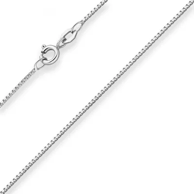 Produktbild von 0,9mm Veneziakette Goldkette Collier Halskette aus 333 Gold Weißgold 40cm
