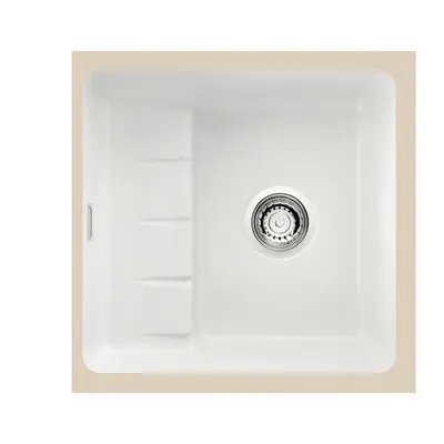 Productafbeelding van NABER 1091025 Inbouwspoel PickUP U met hoogwaardige draaipunten, geschikt voor kasten vanaf 600 mm breed, keramiek, mat wit