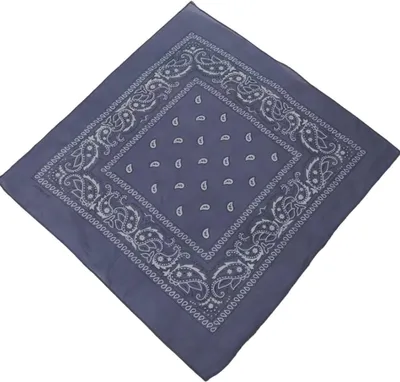 Obrázok produktu pre Šedá paisley šatka – Šedá bavlnená šatka v štýle "krajinská šatka" – Bavlna – Šatka – Šál – Krajinská šatka – 55/55 cm – Šedá – CHPN