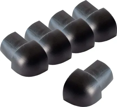 Produktbild von Dalsys 5x Außeneck für Fliesenschiene 10mm Aluminium (eloxiert) Viertelkreisprofil Schwarz Fliesenprofil