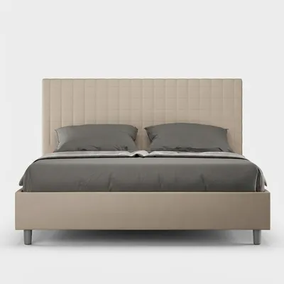 Produktbild von Doppelbett 160x190 mit Bettkasten, modernes Design Sunny M - Beige