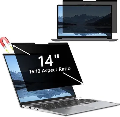 Productafbeelding van Privacyfilter voor laptop, 14 inch - Anti-vingerafdruk, verwijderbaar, beschermt tegen inkijk