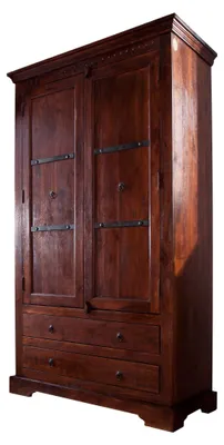 Immagine prodotto di MASSIVMOEBEL24 | OXFORD #419 Armadio in legno di acacia - laccato / nougat 107x50x188