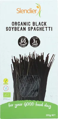 Produktbild von SLENDIER Spaghetti aus schwarzen Sojabohnen 200g