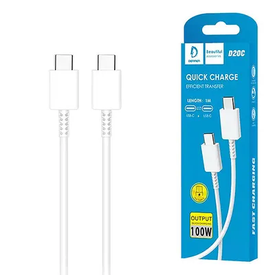 Immagine prodotto di Cavo USB Denmen USB-C 1m Bianco KP26293