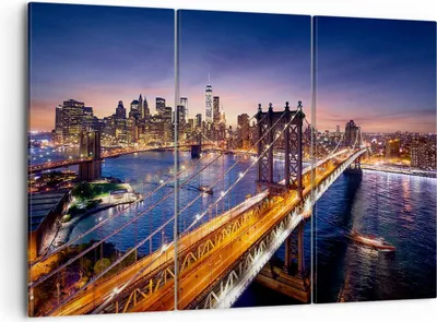 Produktbild von Bild auf Leinwand - Leinwandbild - Usa amerika new york manhattan - 105x70cm - Wand Bild - Wanddeko - Leinwanddruck - Bilder - Kunstdruck - Wanddekoration - Leinwand bilder - Wandkunst - CE105x70-2820