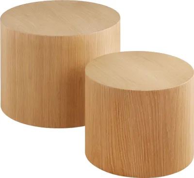 Produktbild von tectake® 2er Set Couchtische Danny bodenschonende Filzgleiter