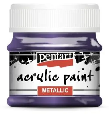 Obrázek produktu pro Akrylová barva metalická PENTART 50 ml STŘÍBRNÁ PURPUR