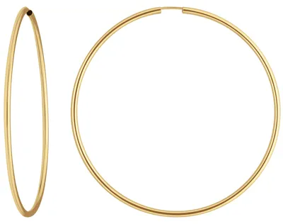 Paar-Creolen-rund-schlicht-groß-aus-585-Gelbgold-57-5x2mm