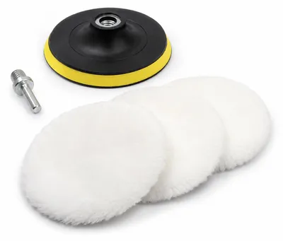 Obrázok produktu pre Sada na leštenie s vlnenými návlekmi 125mm, M14, Satra