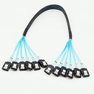 Produktbild von High Speed 6Gbps SATA 3 III Cable for Server 1M (6 SATA 1M)