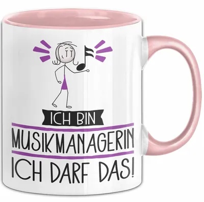 Produktbild von Geschenk für Musikmanagerin Tasse Lustige Geschenkidee Geburtstag Ich Bin Musikmanagerin Ich Darf Das (Rosa)