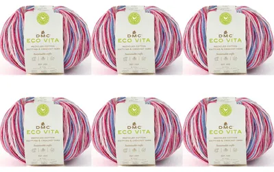 Zdjęcie produktu dla 6x DMC Eco Vita - zrównoważona przędza Multicolor (Color 600)