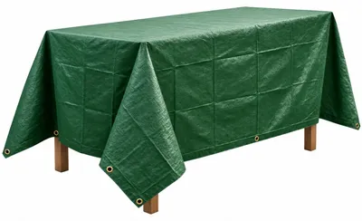 Produktbild von Gewebeplane 3 x 4 m Wasserdicht PE Abdeckplane mit Ösen & Seil Grün