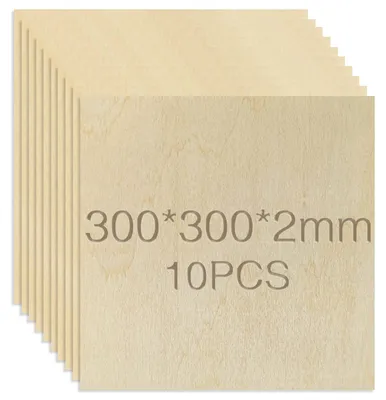Obrázok produktu pre Drevené dosky Lindehout, rozmery 300 x 300 x 2 mm, sada 10 kusov